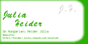 julia heider business card